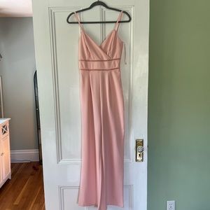 Francesca’s Light Pink Full Length Romper